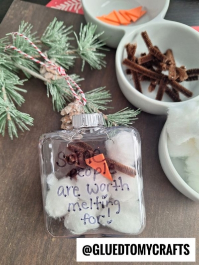 Plastic Melted Snowman Ornament - Some People Are Worth Melting For