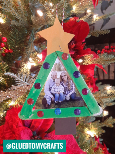 One of our most popular tutorials to date - Christmas Tree Picture Frame Ornaments