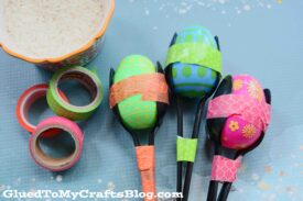 5 Minute Fiesta Rice Noisemakers For Kids To Make