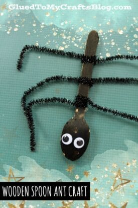 Wooden Spoon Ant Puppet - Kid Craft Idea