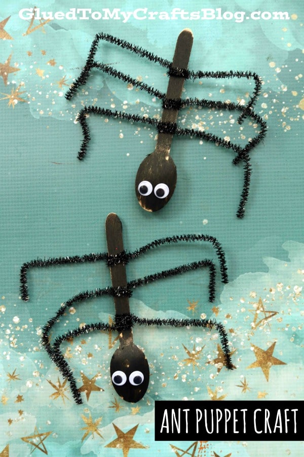 Wooden Spoon Ant Puppet - Kid Craft Idea