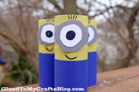 Super EASY Cardboard Tube Minion Craft Idea For Kids