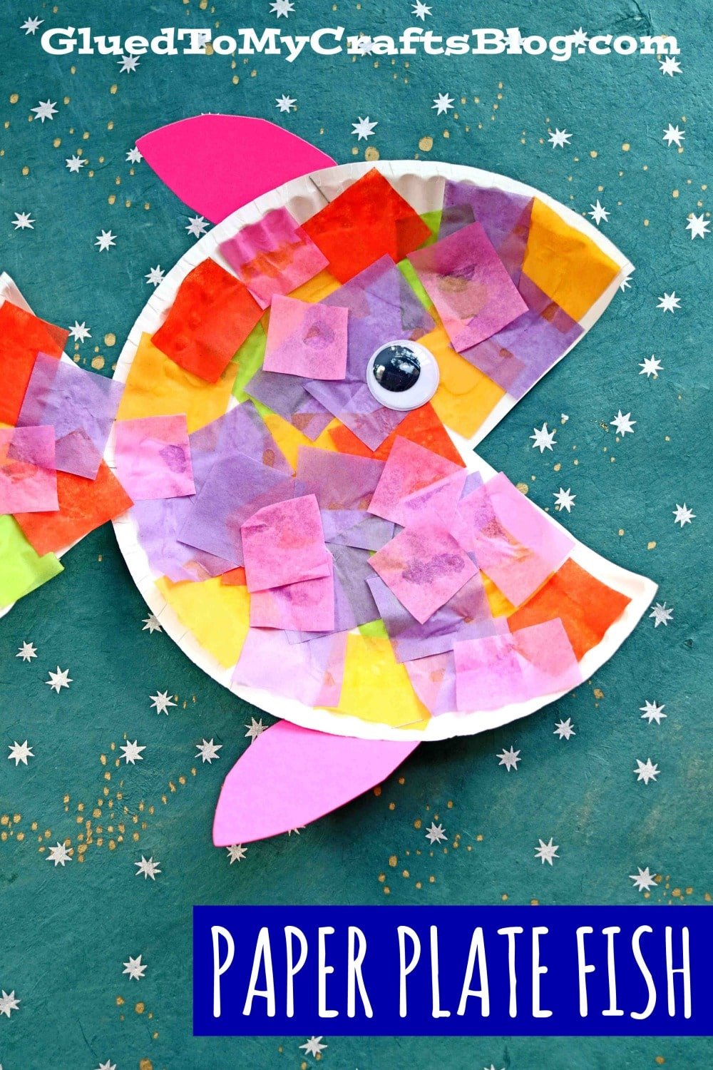 Paper Plate & Tissue Paper Tropical Fish - Kid Craft