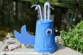 Styrofoam Cup Whale - Summer Kid Craft Idea