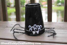 Creepy Crawly Styrofoam Cup Spiders - Halloween Kid Craft