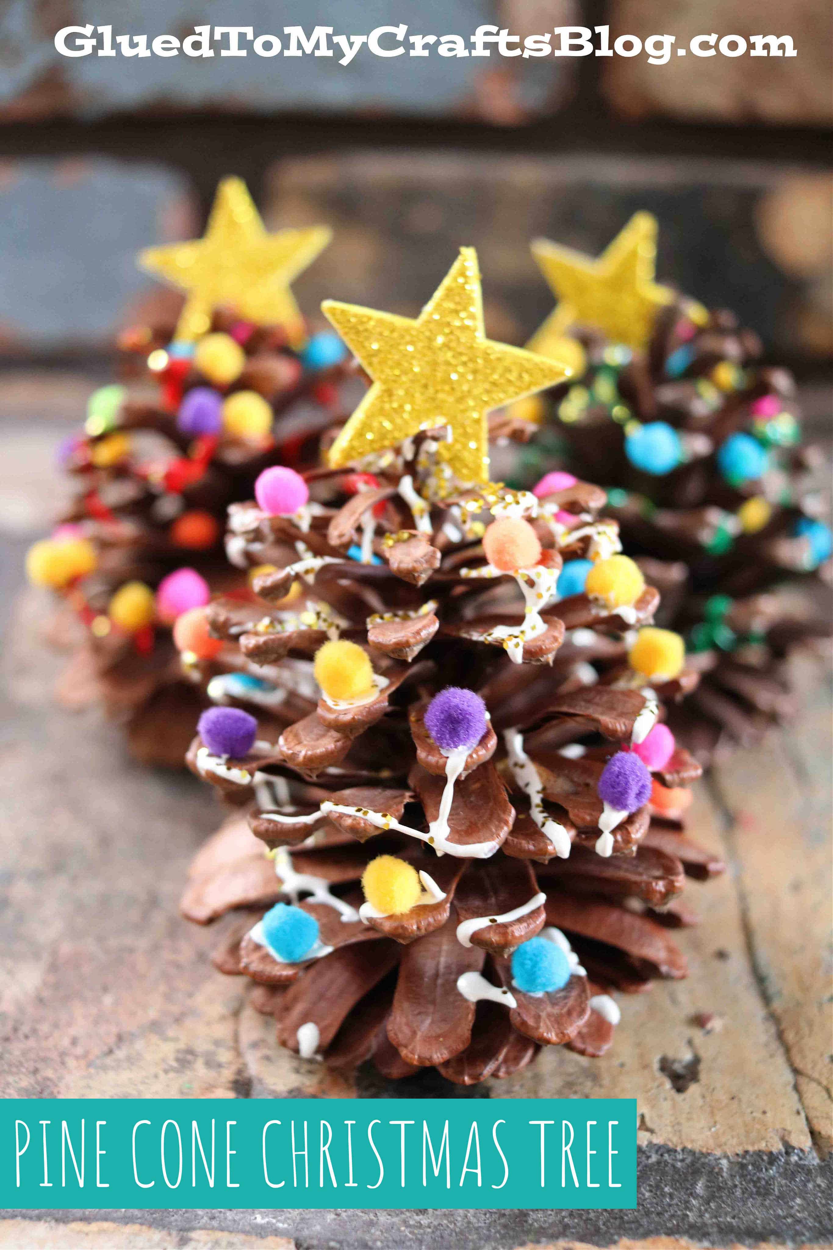 How to Make Pine Cone Christmas Trees - Kid Craft Idea For The Holidays
