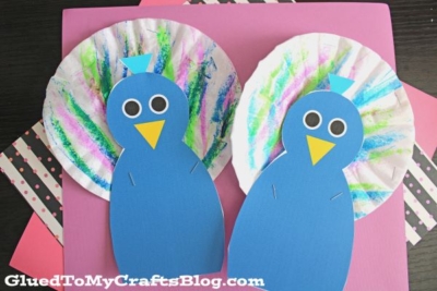 Coffee Filter Peacock Craft Idea