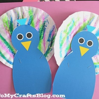 Coffee Filter Peacock Craft Idea