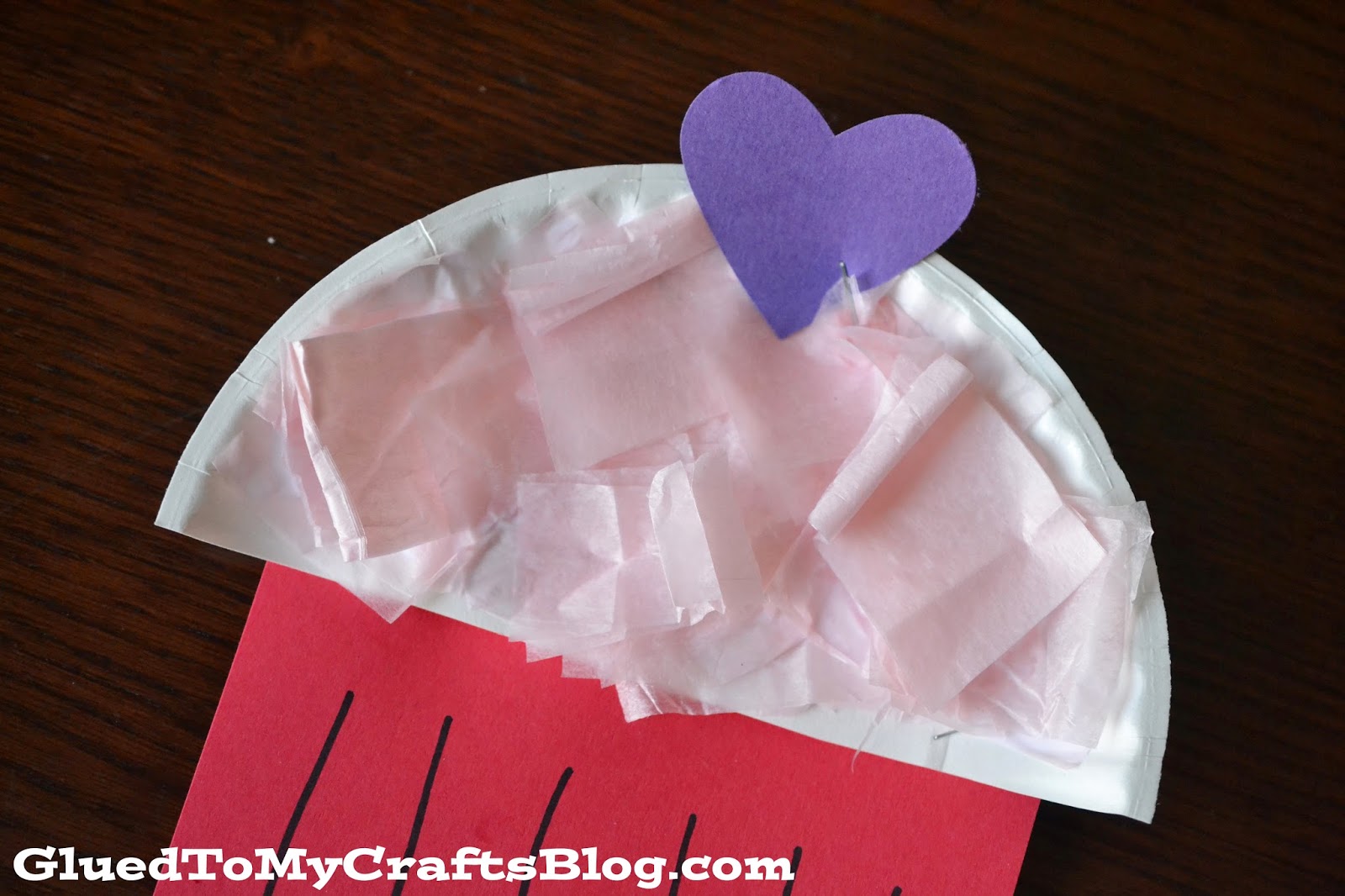Tissue Paper & Paper Plate Cupcake - Kid Craft Idea
