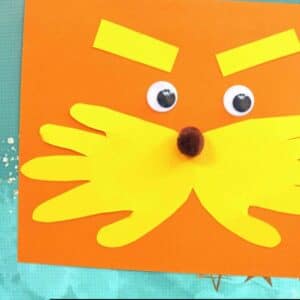 Dr Seuss Inspired - Handprint Lorax Keepsake Idea