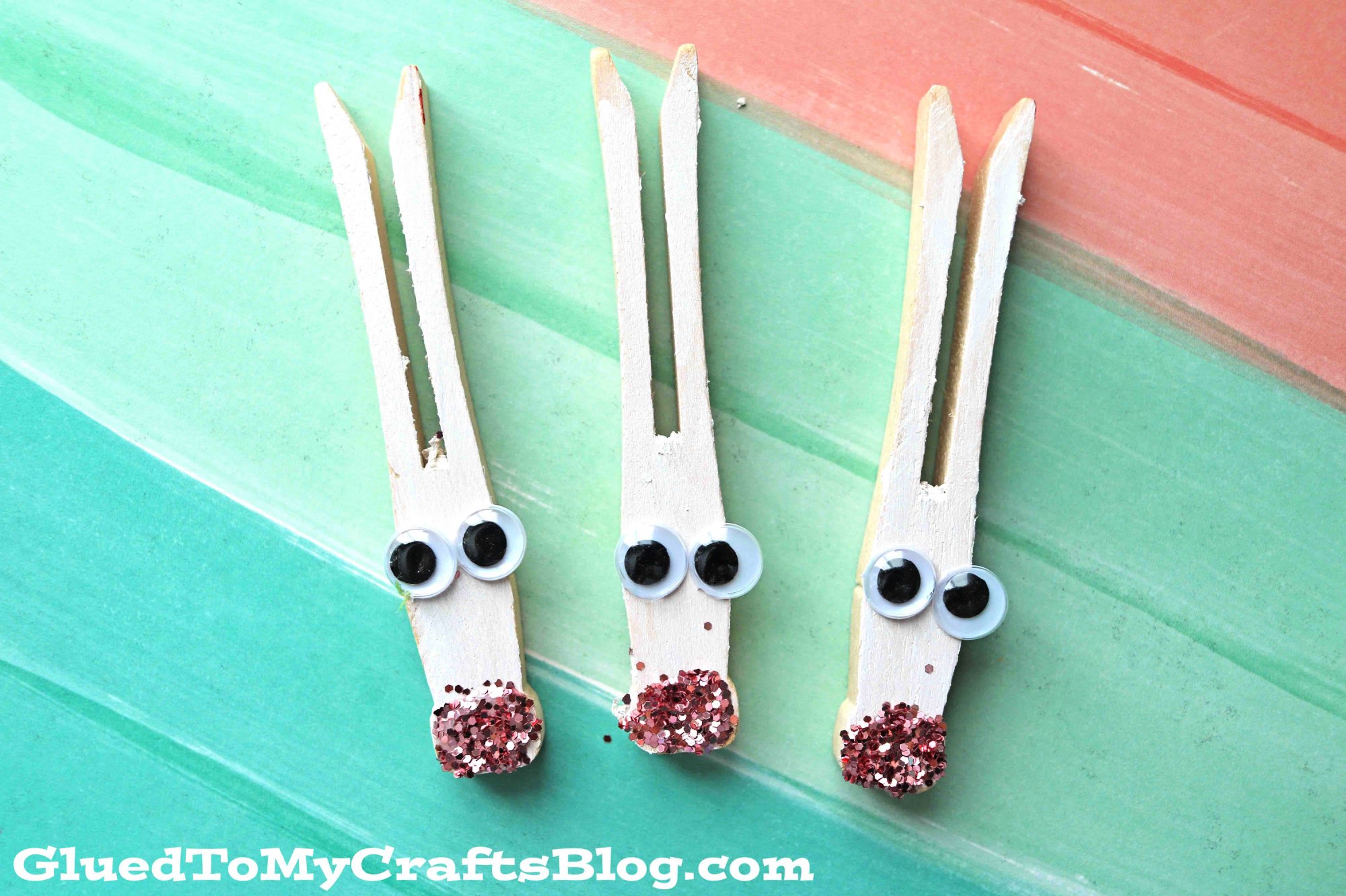 Wood Clothespin Bunnies - Kid Craft Idea For Easter