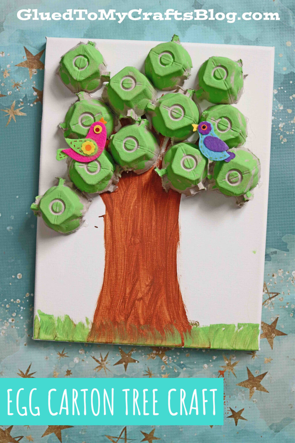 Recycled Egg Carton Tree Kid's Earth Day Craft Tutorial