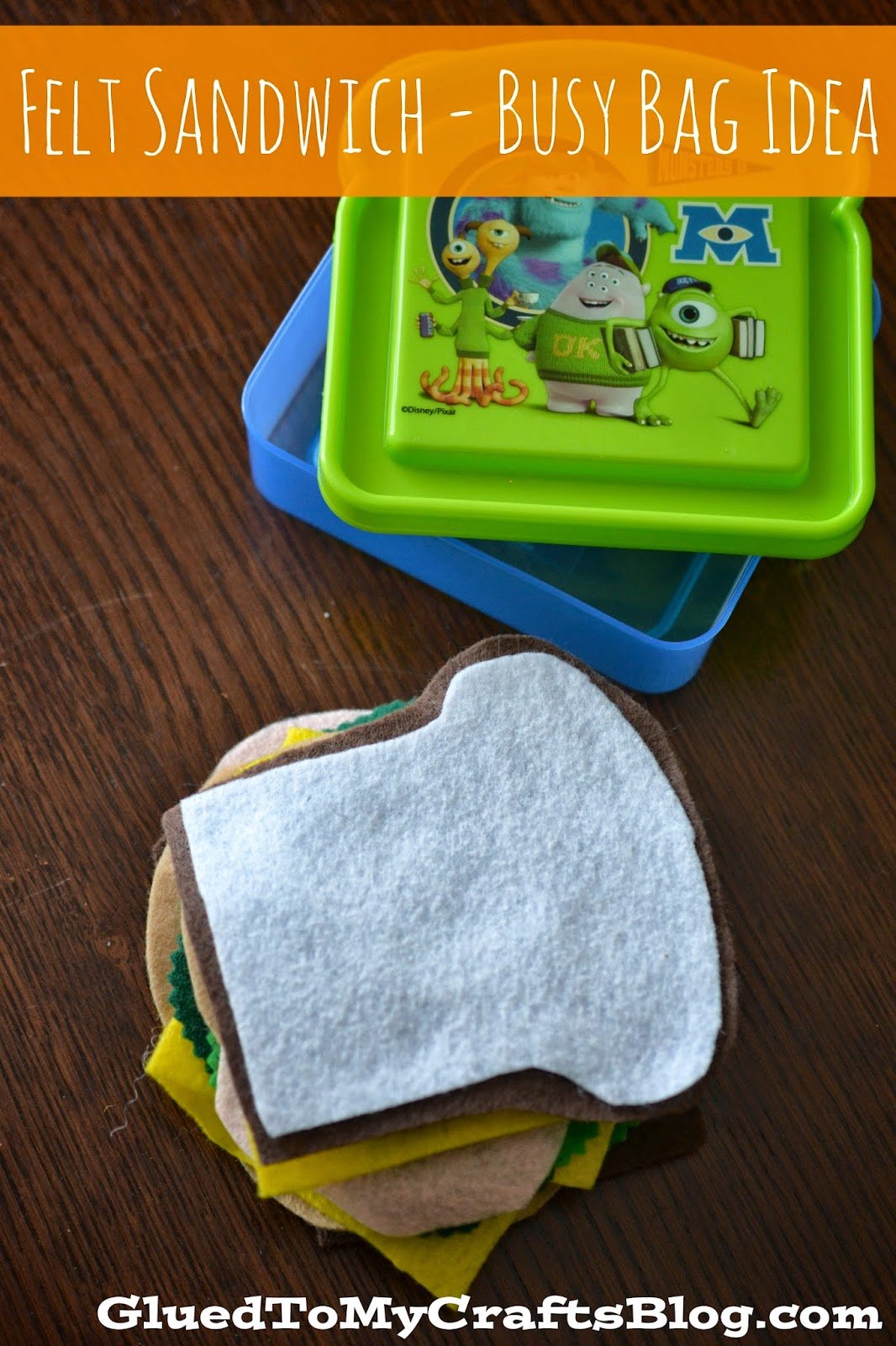 Felt Sandwich {Busy Bag Idea} No Sew Felt Sandwich Play Food - Busy Bag Idea To Make