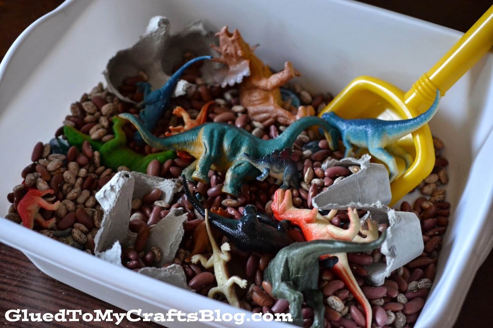 Dinosaur Sensory Bin Idea For Kids