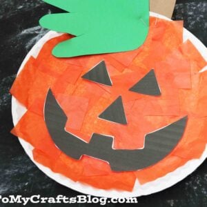 Paper Plate Pumpkin - Kid Craft Idea