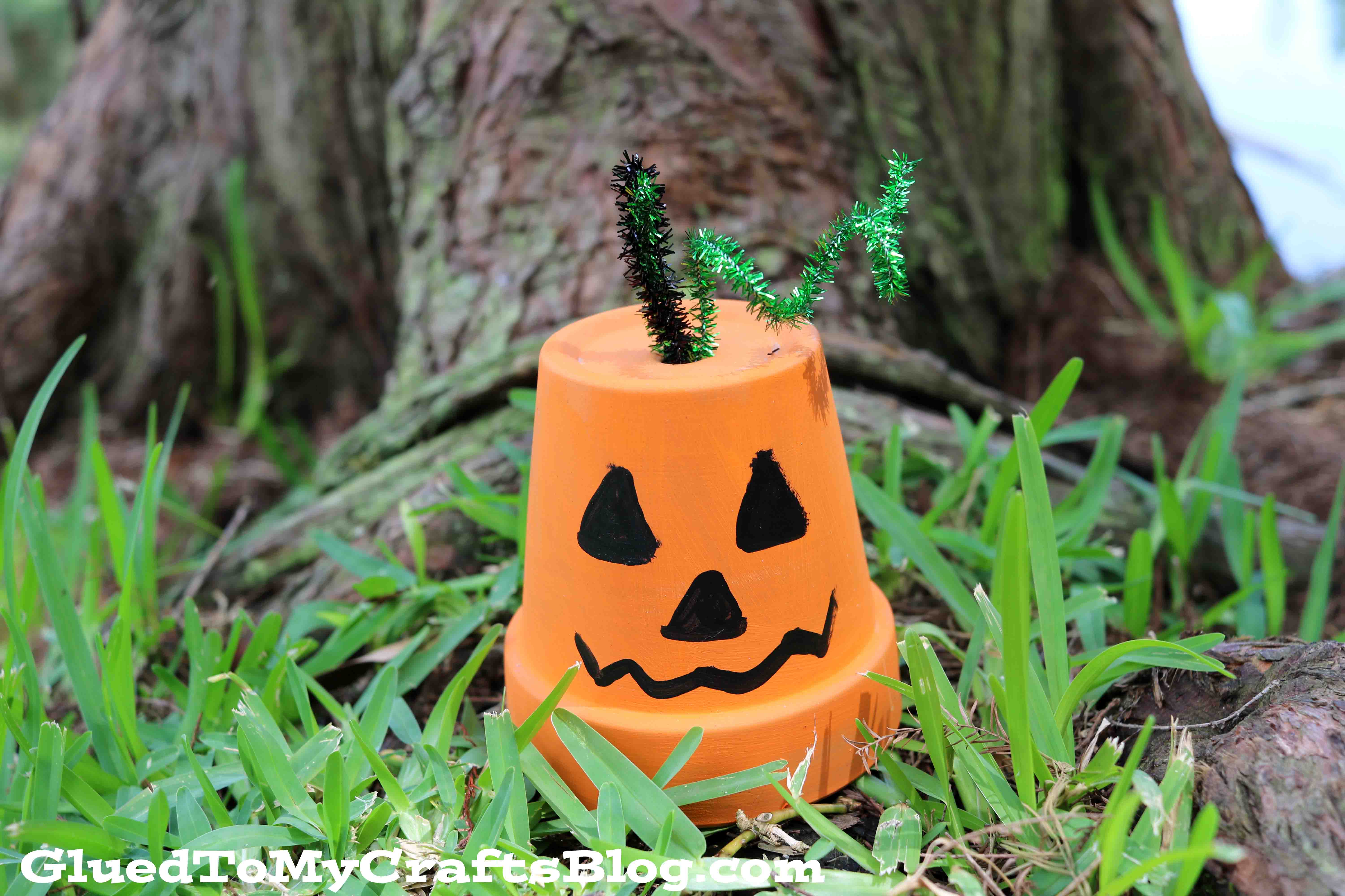 Terra Cotta Pot Pumpkin - Kid Craft Idea For Fall