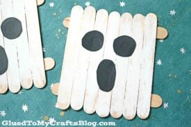 Popsicle Stick Ghosts - Kid Craft Idea For Halloween