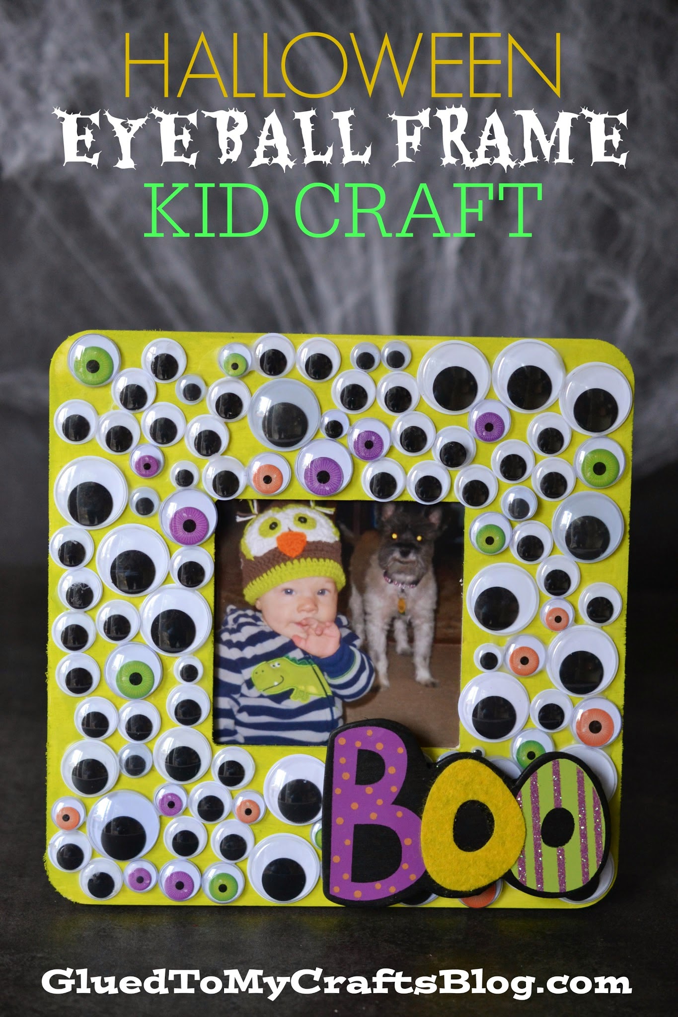 Halloween Eyeball Frame {Kid Craft} Halloween Eyeball Frame {Kid Craft}