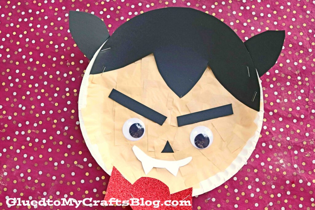 Paper Plate Vampire - Halloween Kid Craft Tutorial