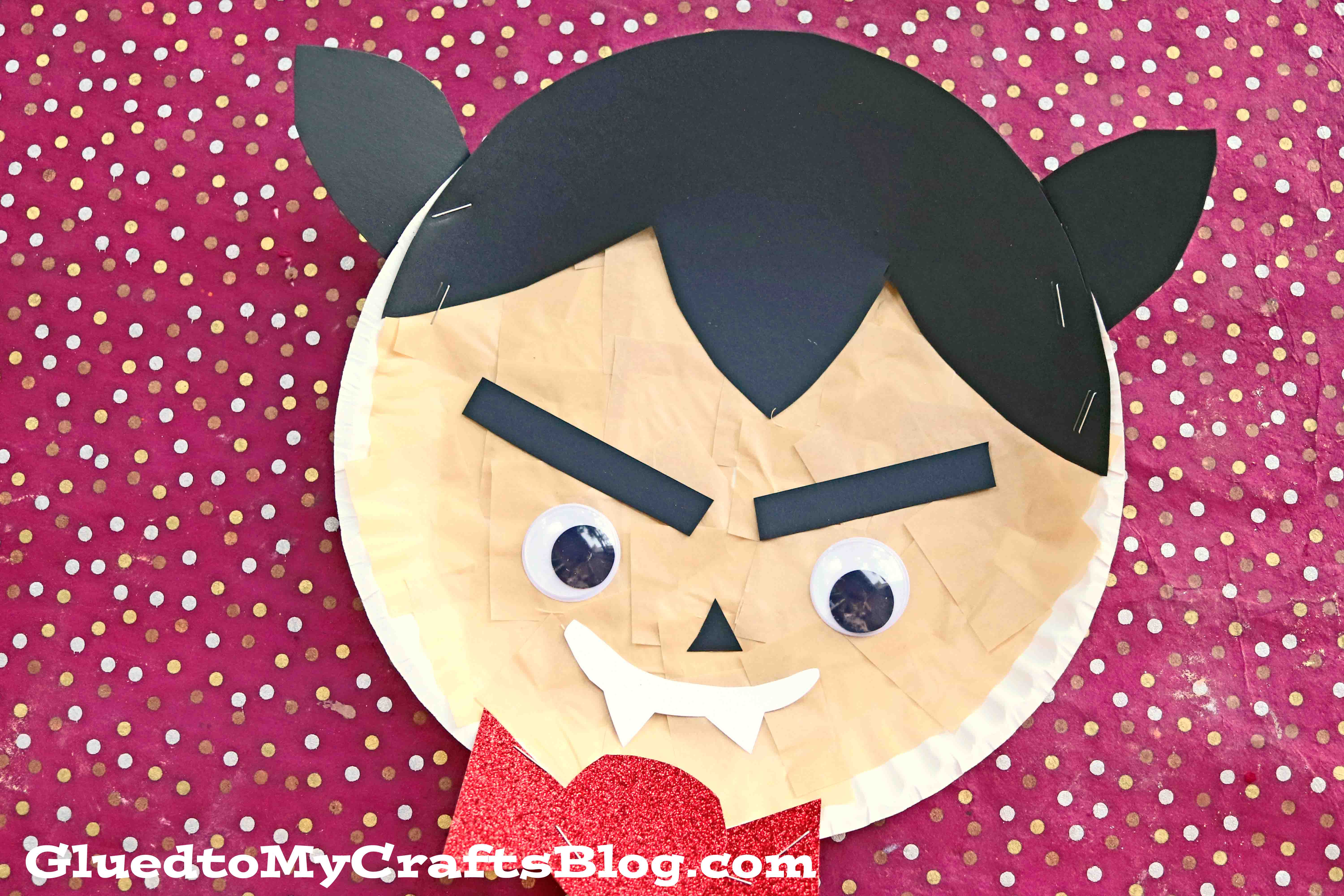 Paper Plate Vampire - Halloween Kid Craft Tutorial