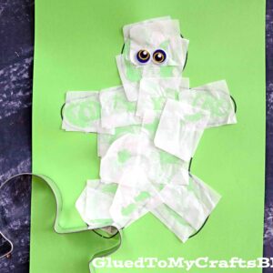 Tissue Paper Mummy - Halloween Kid Craft Idea