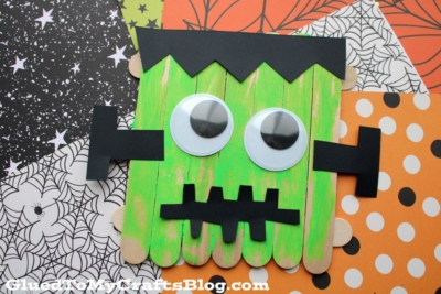 Popsicle Stick Frankenstein Craft Idea For Halloween