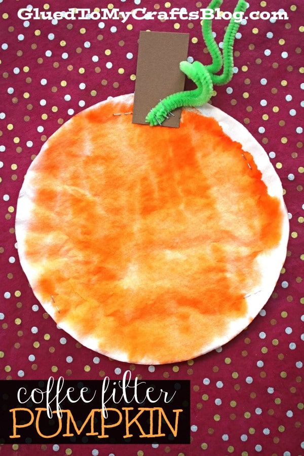 Coffee Filter Pumpkin Craft
