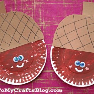 Paper Plate Acorn Friend {Kid Craft}