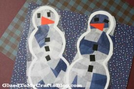 Stained Glass Snowmen + Printable {Kid Craft}