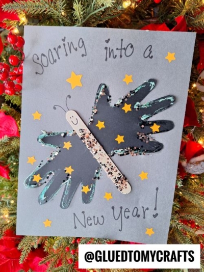 HANDPRINT SOARING INTO A NEW YEAR - BUTTERFLY KEEPSAKE
