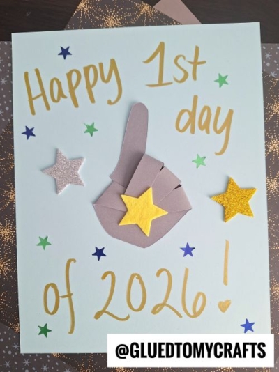 HAPPY 1ST DAY OF THE NEW YEAR HANDPRINT IDEA