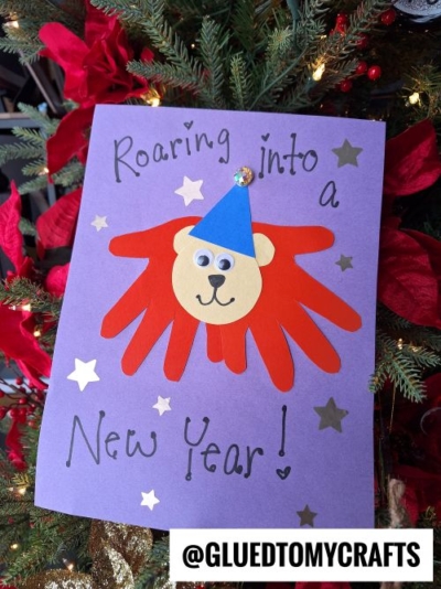 ROARING INTO A NEW YEAR - HANDPRINT LION