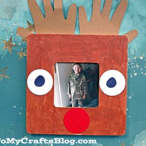 Handprint Reindeer Frame - Kid Craft Idea For Christmas