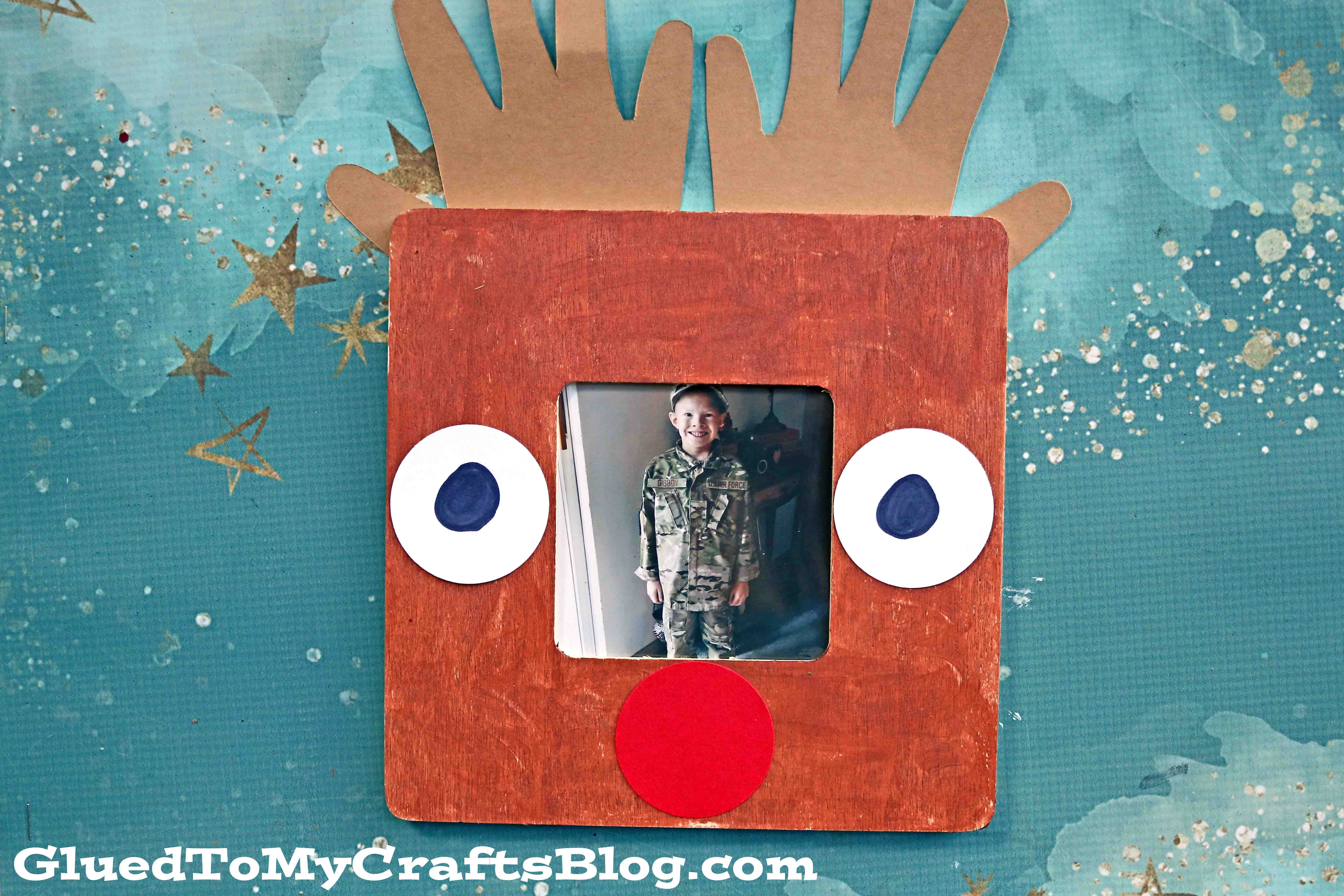 Handprint Reindeer Frame - Kid Craft Idea For Christmas