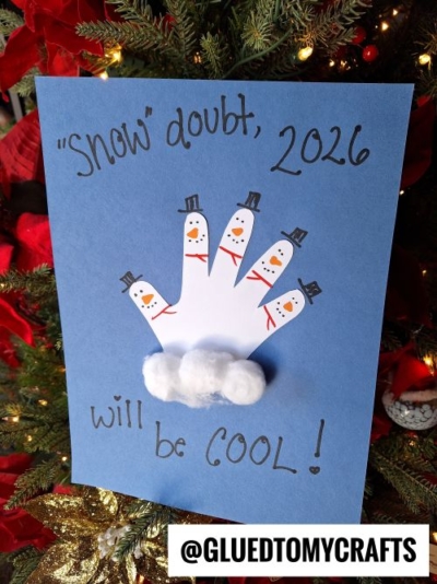 HANDPRINT SNOWMAN SNOW DOUBT KEEPSAKE