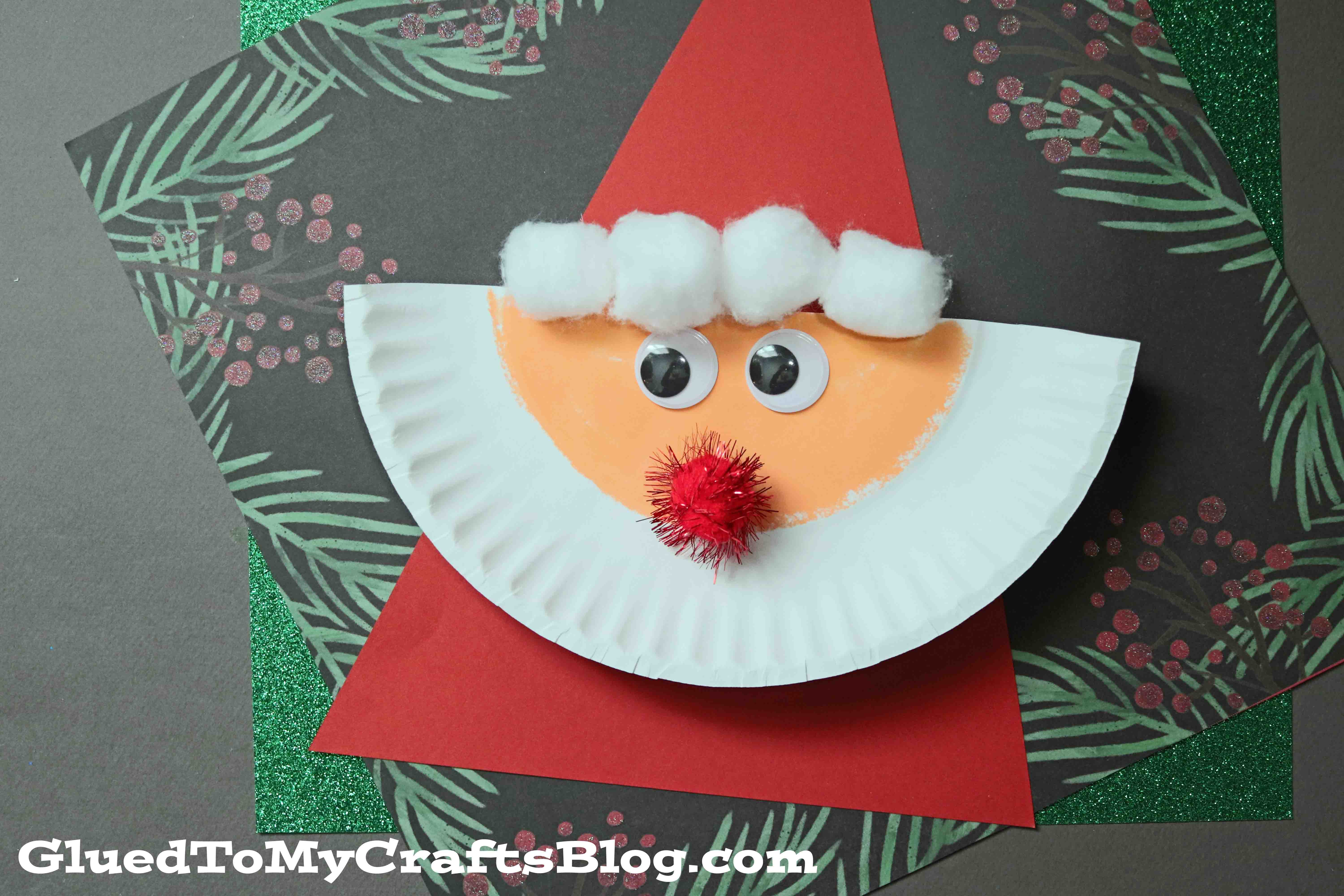 Paper Plate Santa - The Easiest Christmas Kid Craft Idea EVER!