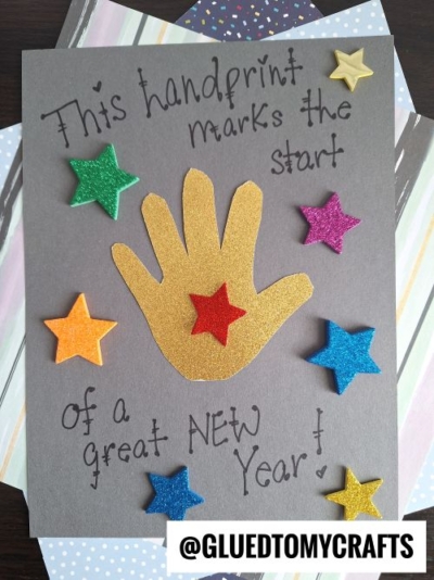 HANDPRINT "THIS MARKS THE START OF A GREAT NEW YEAR"