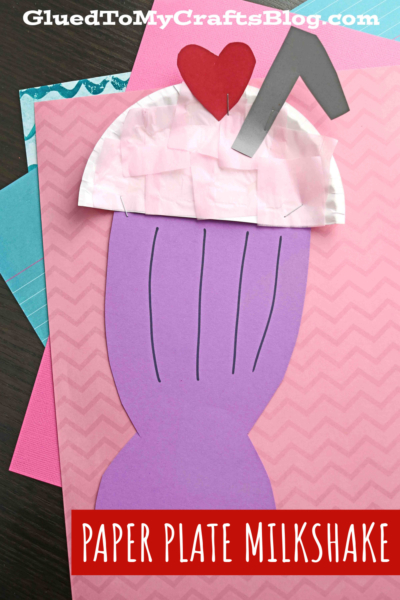 Paper Plate Milkshake Craft Idea