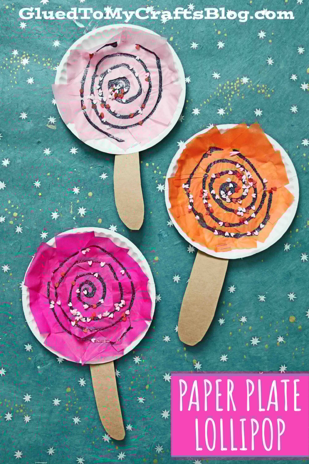 Paper Plate Valentine Lollipop Craft