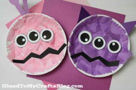 Paper Plate Love Monster - Kid Craft Idea For Valentine's Day