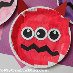 Paper Plate Love Monster - Kid Craft Idea For Valentine's Day