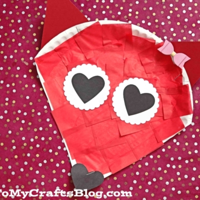 Paper Plate Valentine Fox Craft Idea