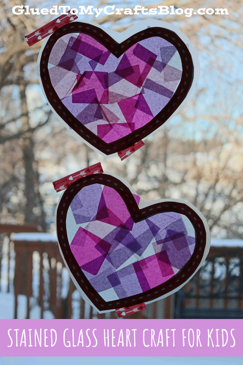 Valentine gift bags » dragonfly designs Stained Glass Hearts - Craft Idea For Valentine's Day