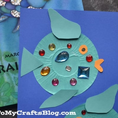 Cupcake Liner Rainbow Fish - Story Time Kid Craft Idea