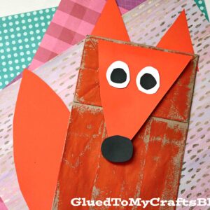 Paper Bag Fox Puppet - Kid Craft Idea