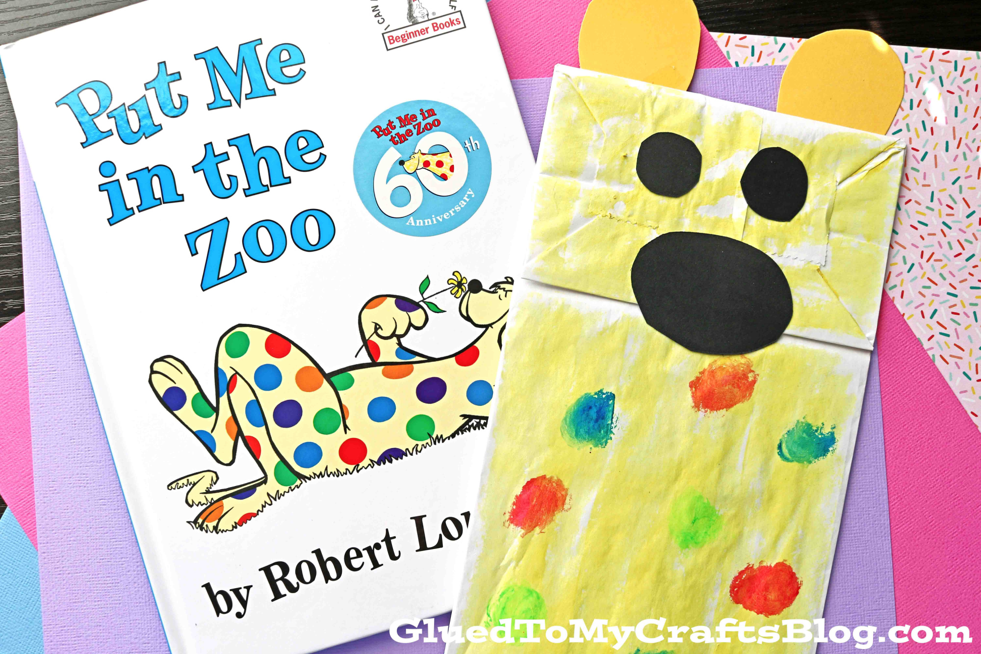 Dr Seuss Inspired Paper Bag Leopard Puppet {Kid Craft}