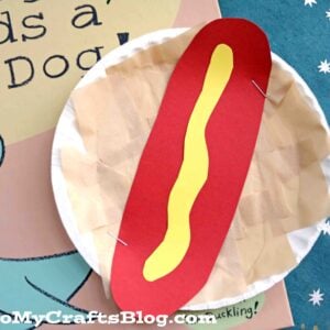 Paper Plate Hot Dog - Kid Craft Idea