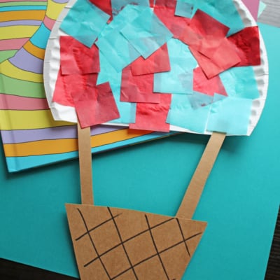Dr. Seuss Inspired Paper Plate Hot Air Balloon