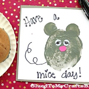 Potato Stamped Mouse Card - Kid Craft Idea