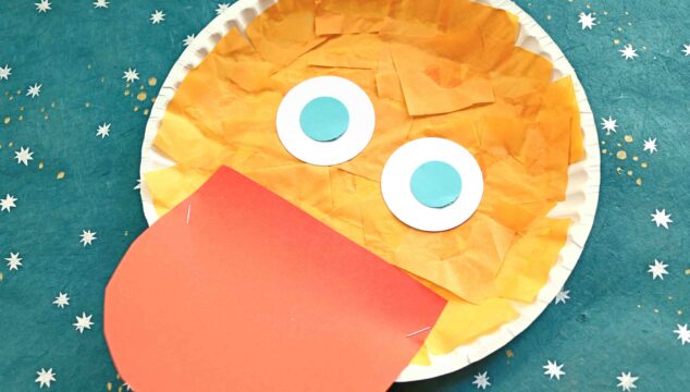 Tissue Paper & Paper Plate Duck - Kid Craft Idea For Story Time